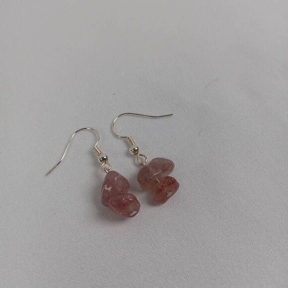 💕5/25 Purple stone chip earrings casual boho bohemian western hippie lagenlook - Picture 6 of 8